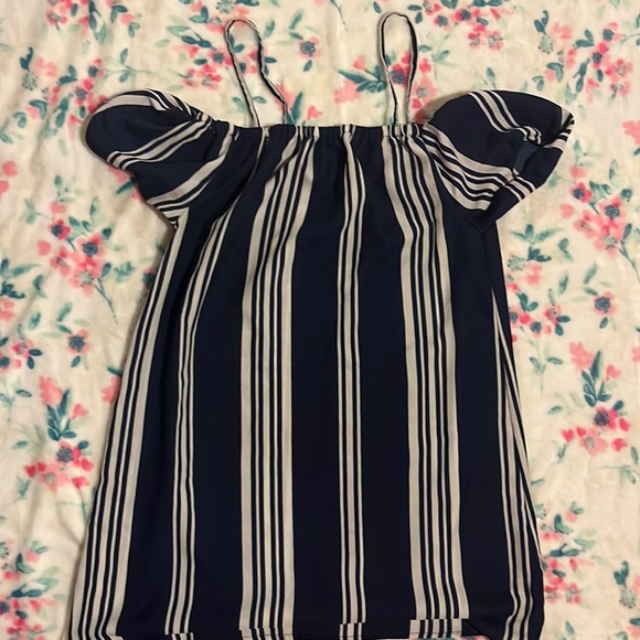 Blue and white striped dress - Picture 2 of 2